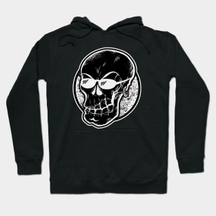 Cool skull with sunglasses (black) Hoodie